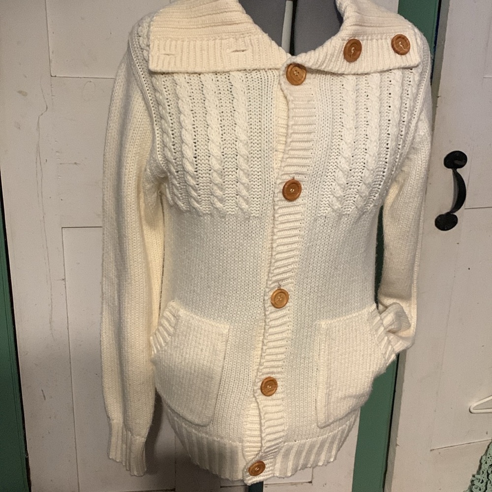 2/$50 Vintage McBriar Cardigan Sz Small MCM VGUC Unisex Rustic Cottage Grandma
